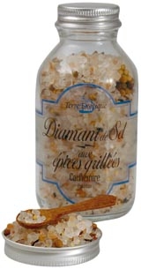 Cristaux de diamants de sel aux &eacute;pices grill&eacute;es bocal de 280g