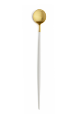Cuillère à soda Goa blanc acier brossé Gold