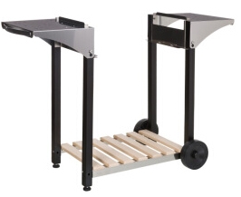 Desserte inox & bois Roller Grill pour planchas Roller Grill 40 cm &agrave; monter