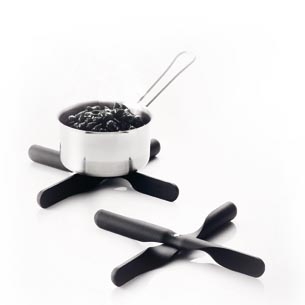 Dessous de plat magn&eacute;tique repliable noir