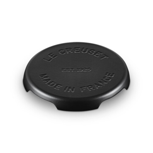Dessous de plat rond fonte émaillée collection barbecue 22 cm Noir Mat