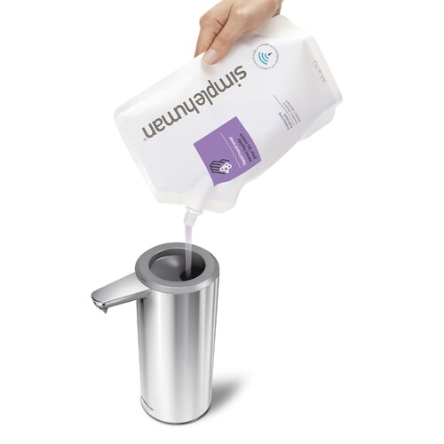 Pompe à Savon à Capteur Simplehuman - Acier Inoxydable Brossé, Rechargeable 266 ML, Sans Contact