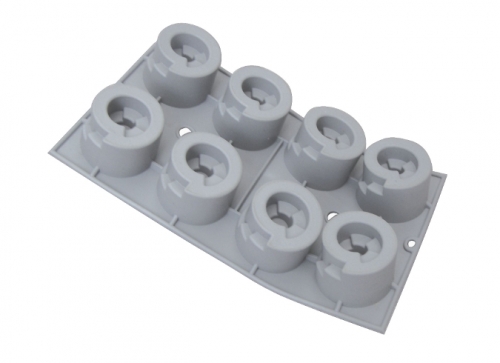 Elastomoule 8 cylindres remparts/escalier 30 x 17,6 cm (diam 60 mm x H 10 mm)