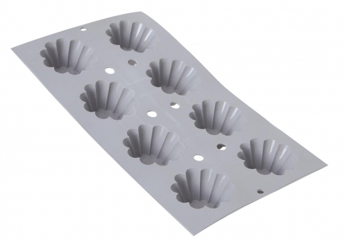 Elastomoule 8 mini brioches 30 x 17,6 cm (60/31 mm x H 28 mm)