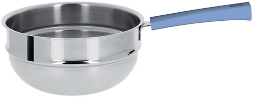 El&eacute;ment bain marie 20 cm inox Mutine &agrave; poign&eacute;e fixe bleu lavande