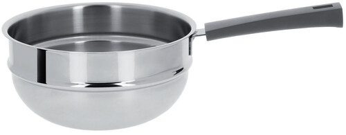 El&eacute;ment bain marie 20 cm inox Mutine &agrave; poign&eacute;e fixe grise