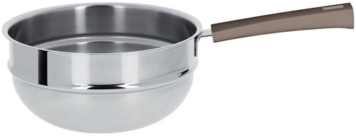El&eacute;ment bain marie 20 cm inox Mutine &agrave; poign&eacute;e fixe taupe