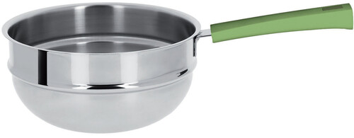 El&eacute;ment bain marie 20 cm inox Mutine &agrave; poign&eacute;e fixe vert tilleul