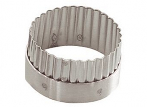 Emporte pi&egrave;ce inox cannel&eacute; rond &oslash; 10 cm