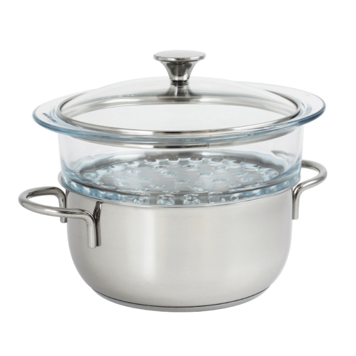 Ensemble faitout 20 cm master fixe av couv verre + ecvv20 sans couv