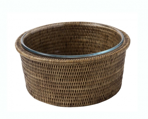 Ensemble plat souffl&eacute;  pyrex rond 24 cm Valaisan