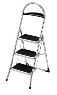 Escabeau acier 3 marches  h.142 cm