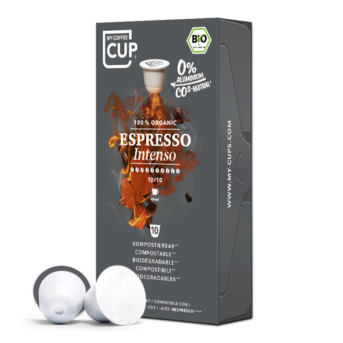 Etui de 10 capsules biodégradables de café Espresso Intenso Bio