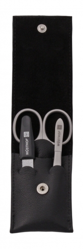 Etui manucure en cuir 3 pi&egrave;ces - Noir W&uuml;sthof