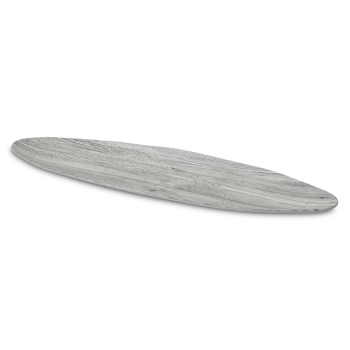 FORJD - Plat de présentation ovale 50,5 x 16 cm bois flotté mélamine