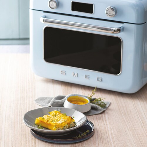 Four combiné cuisson traditionnelle & cuisson vapeur Bleu Azur ...