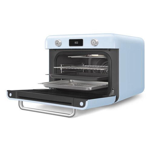 Four combiné cuisson traditionnelle & cuisson vapeur Bleu Azur ...