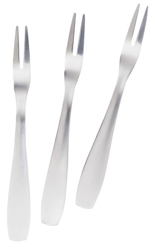 Fourchette &agrave; escargot en inox poli