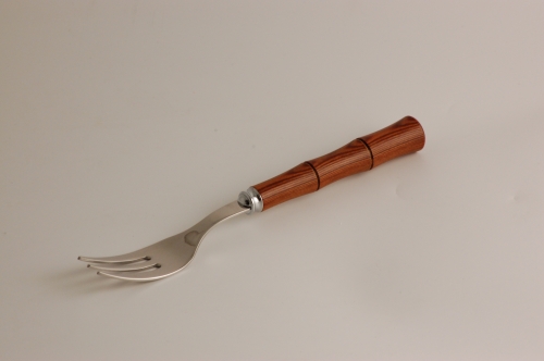 Fourchette &agrave; g&acirc;teau Bamboo ch&ecirc;ne fonc&eacute;