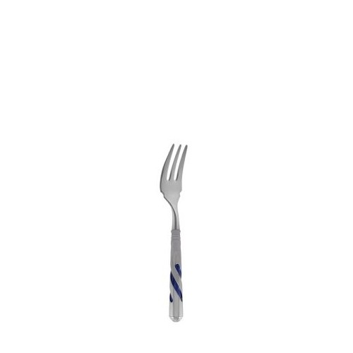 Fourchette à poisson Altaïr métal argenté/bleu