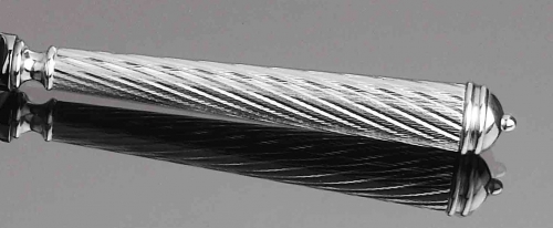 Fourchette à servir CABLE haut argentée