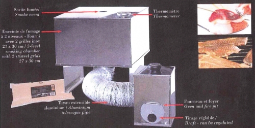 DE BUYER Fumoir Inox Complet 600x400 - Fumage à Froid Et Chaud | Fabriqué En France
