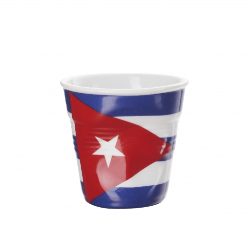 Gobelet froissé Espresso 8 cl drapeau Cuba