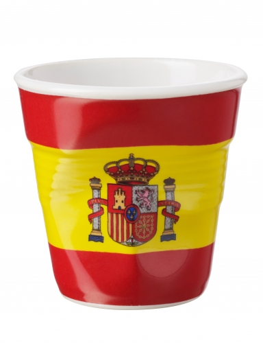 Gobelet froiss&eacute; Espresso 8 cl drapeau Espagne