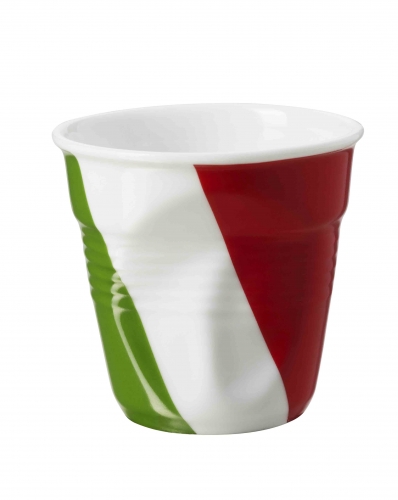 Gobelet froissé Espresso 8 cl drapeau Italie