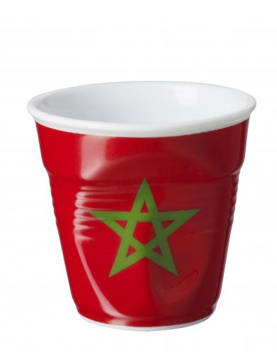 Gobelet froiss&eacute; Espresso 8 cl drapeau Maroc