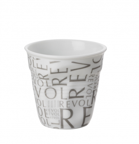 Gobelet froissé Espresso motif "Revol" 8 cl