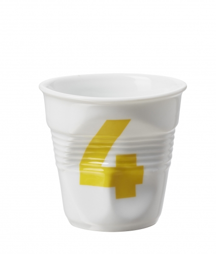 Gobelet froiss&eacute; Espresso Revol 8 cl chiffre 4