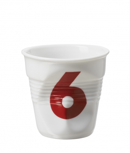 Gobelet froiss&eacute; Espresso Revol 8 cl chiffre 6