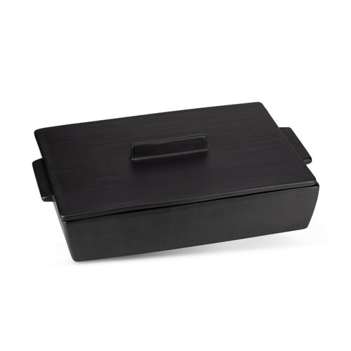 Grand plat &agrave; four en c&eacute;ramique - noir