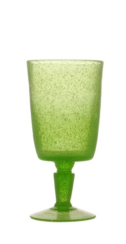 Grand verre sur pied en plastique 300 ml Lime