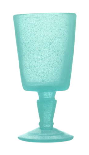 Grand verre sur pied en plastique 300 ml Turquoise