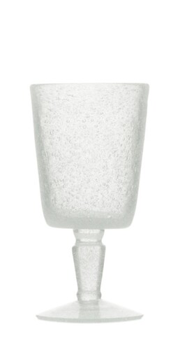 Grand verre sur pied en plastique 300 ml White