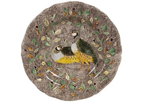Grande Assiette Creuse Perdrix Rambouillet