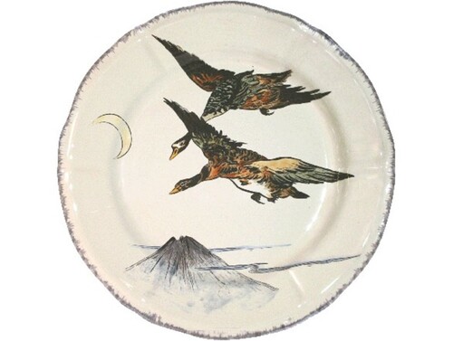 Grande Assiette Plate Canard En Vol Grands Oiseaux