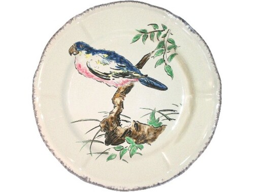 Grande Assiette Plate Perroquet Grands Oiseaux