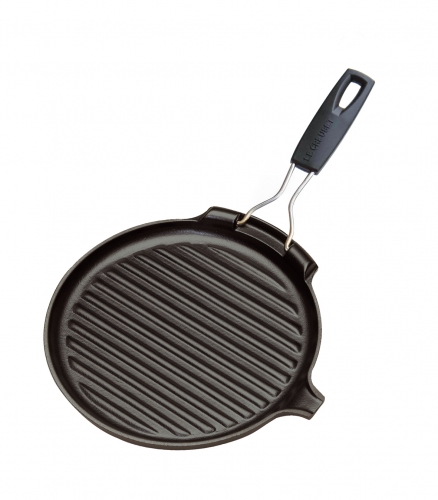 Gril Rond 23 cm avec manche repliable Noir
