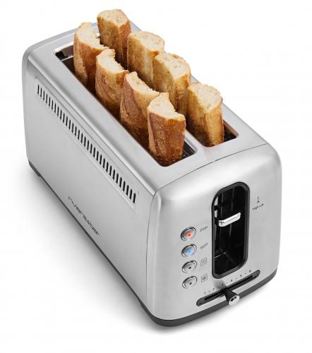 Grille-Pain Aigostar 2 Fentes Extra-Larges 4cm - Écran Tactile LED, 1400W, 6 Niveaux De Dorage
