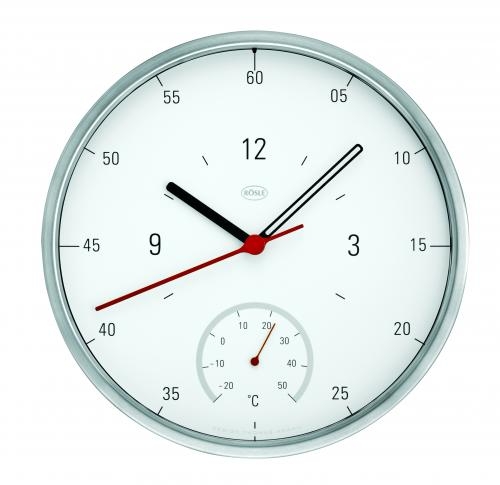 Horloge murale & thermomètre 25 cm Rösle