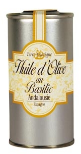 Huile d'olive au basilic en bidon de 150 ml