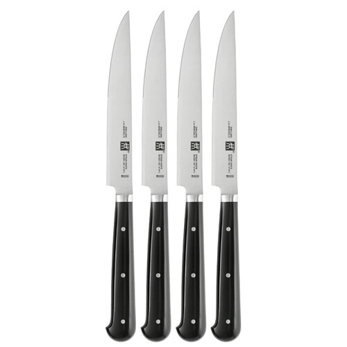 Jeu de 4 couteaux &agrave; steak lisse ZWILLING Matteo Thun