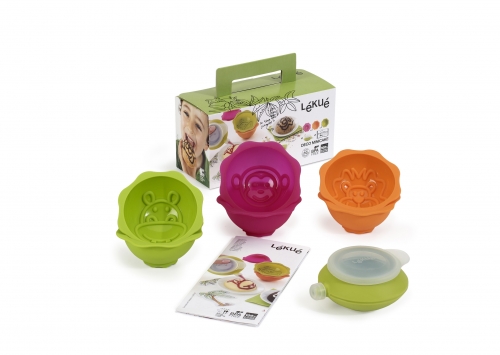 Kit mini cakes Jungle Leku&eacute;: 1 Poche &agrave; douilles Decopen 2 embouts + 6 moules 'Ju