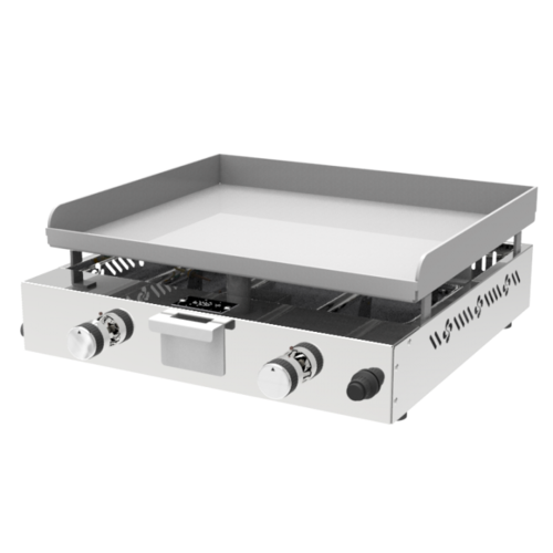 La Plancha inox basque 2 feux gaz sans couvercle