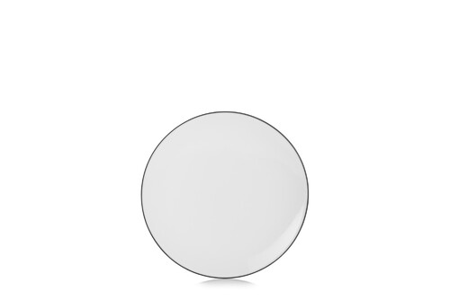 Lot de 2 assiettes rondes plates &agrave; dessert 21,5 cm blanc cumulus EQUINOXE