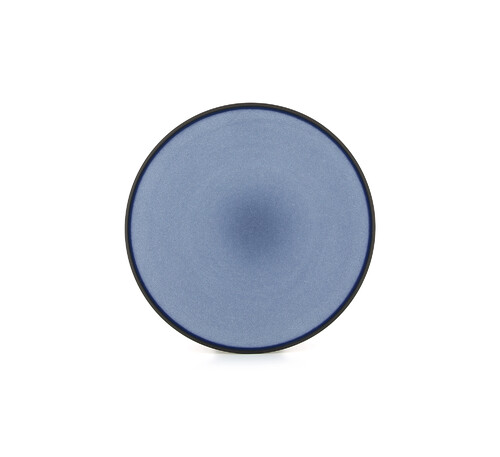 Lot de 2 assiettes rondes plates &agrave; dessert 21,5 cm bleu cirrus EQUINOXE