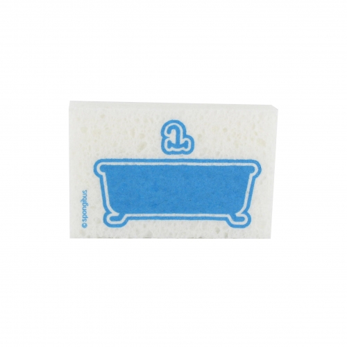 Lot de 2 &eacute;ponges 'images salle de bain'